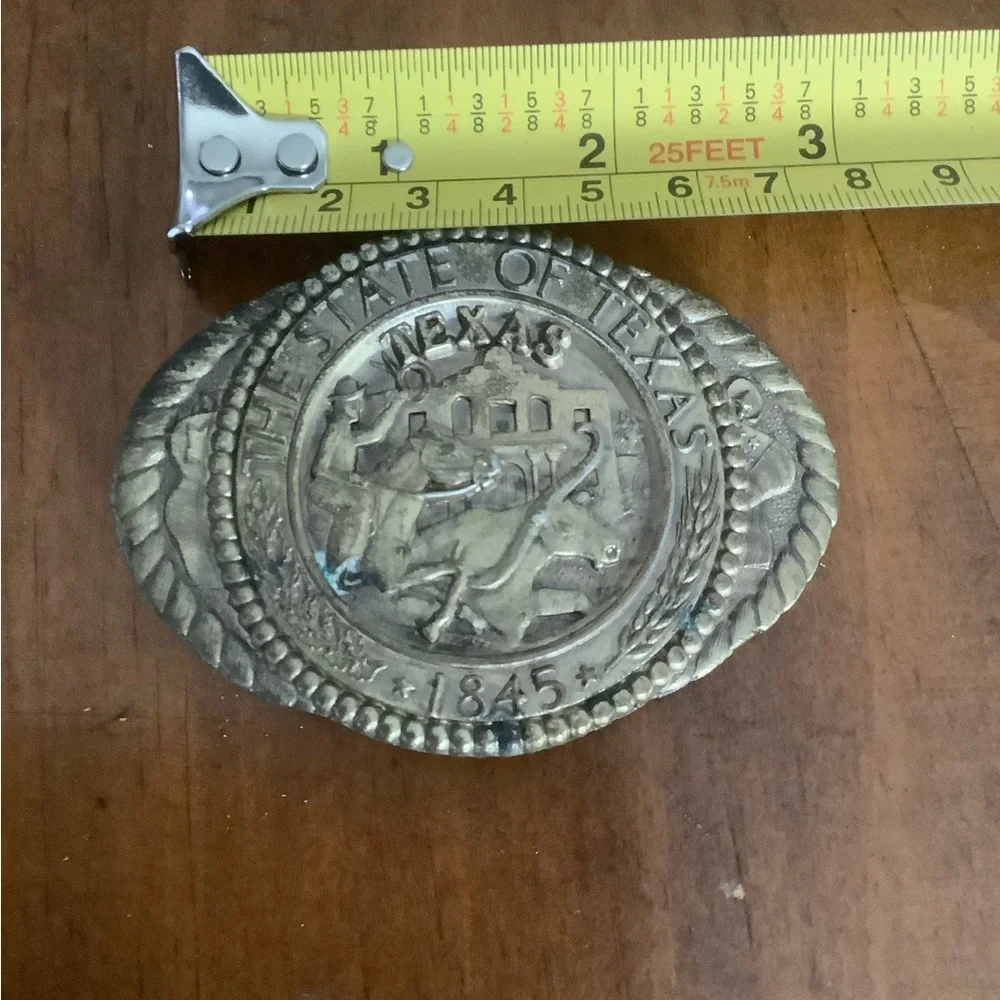 Vintage Koleaco State of Texas 1845 Belt Buckle T19